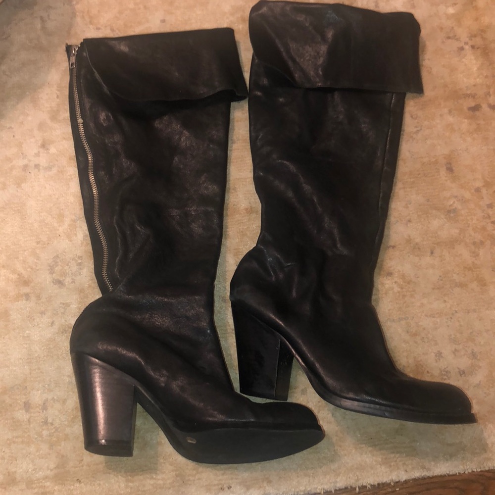 Jessica Simpson Black Leather Boots